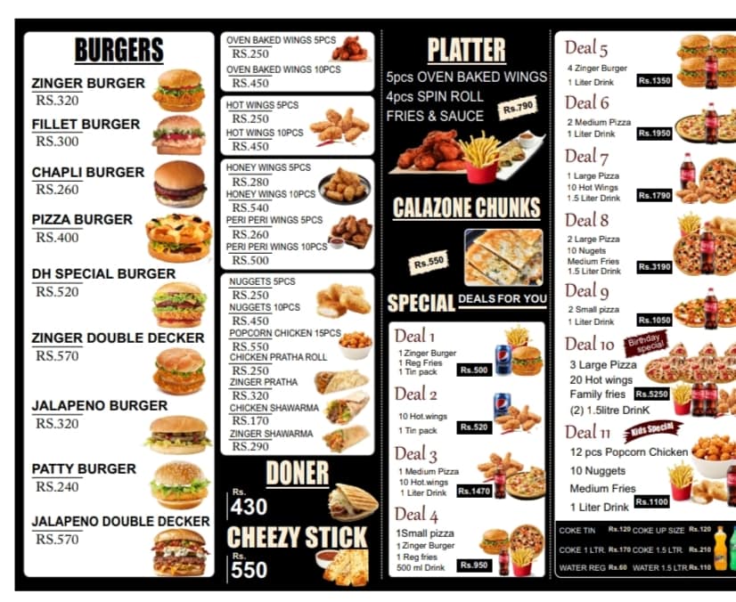 dine hut rajana menu