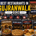 Best restaurants in Gujranwala 2026 featured image showing desi food, BBQ, pizza, buffet and family dining