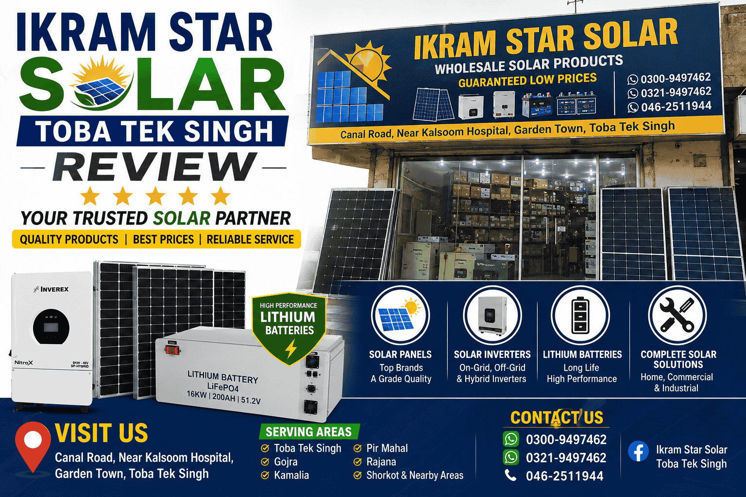 Ikram Star Solar Toba Tek Singh review solar panels inverters and lithium batteries