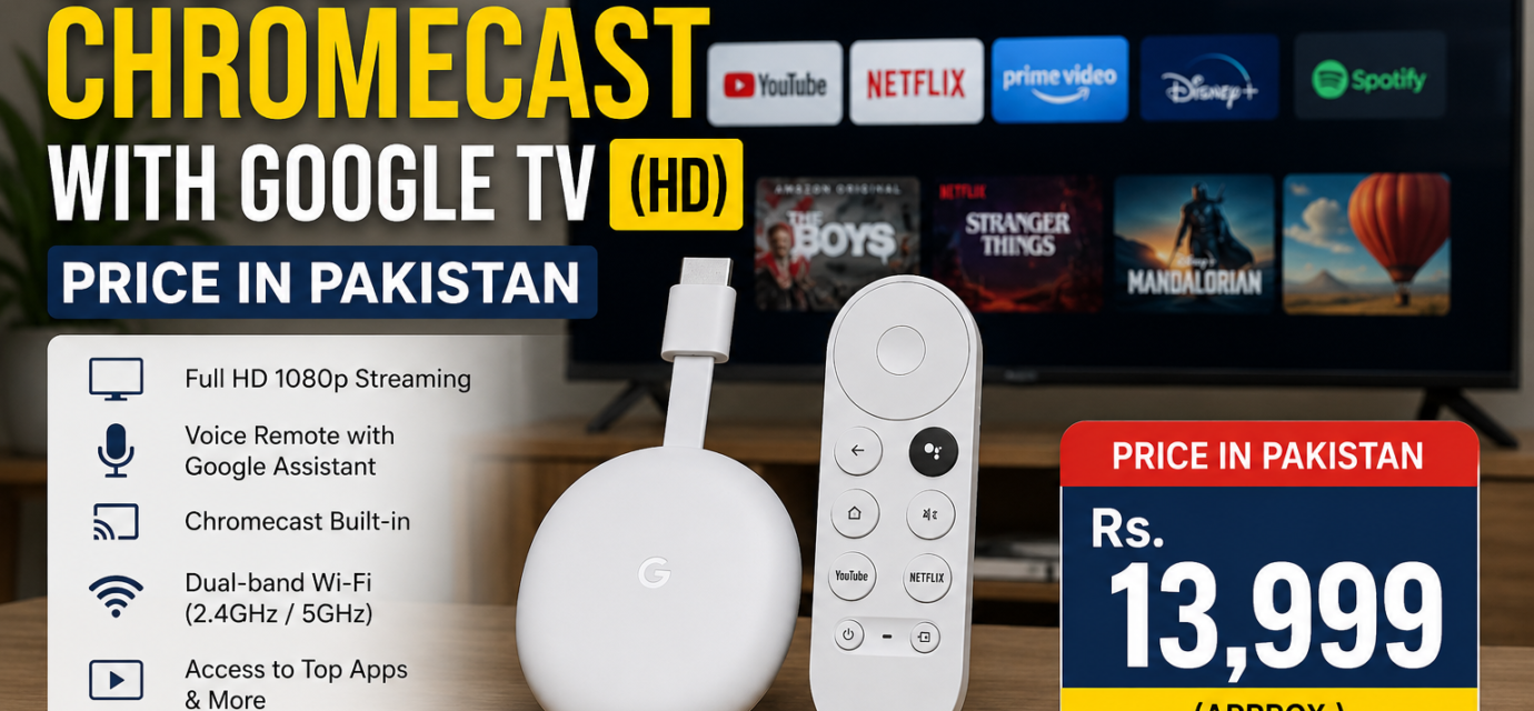 Google Chromecast with Google TV HD price in Pakistan with remote and smart TV streaming apps
