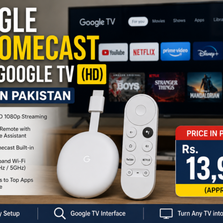 Google Chromecast with Google TV HD price in Pakistan with remote and smart TV streaming apps