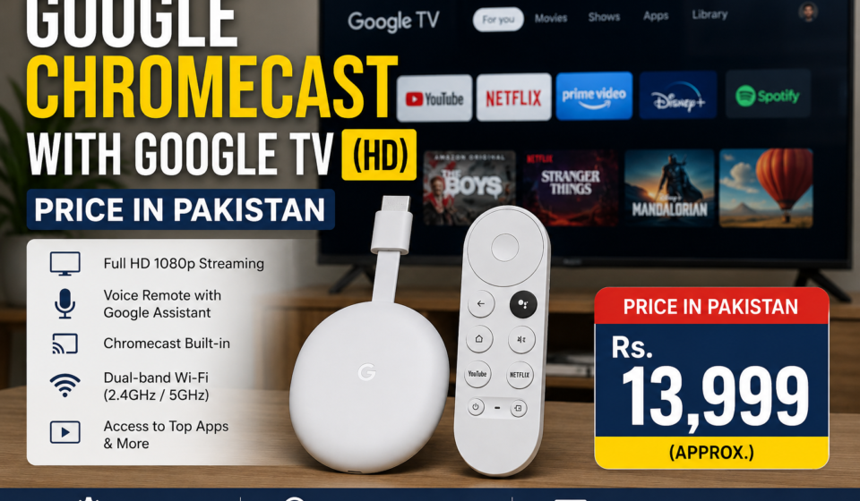 Google Chromecast with Google TV HD price in Pakistan with remote and smart TV streaming apps